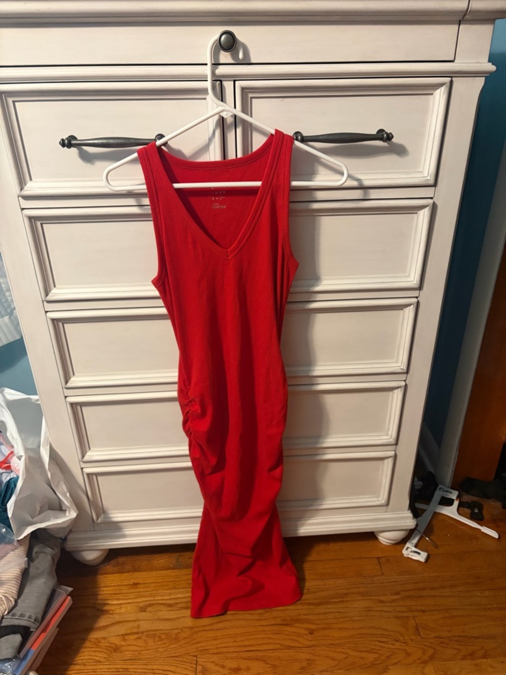 “A New Day” Red V-Neck Maxi Dress